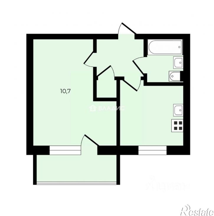1-комн квартира ул Верхняя Дуброва, 28Б,  д. 28Б