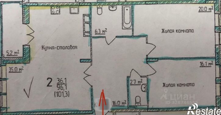 2-комн квартира ул Большая Нижегородская, 16,  д. 16