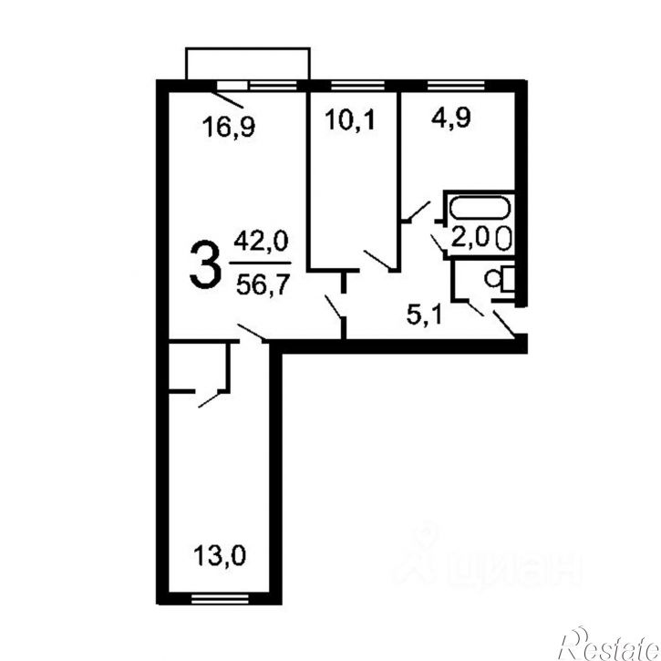 3-комн квартира улица Мира, 49,  д. 49