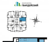 1-комн, 43 кв м, этаж 5/17 улица Родионовка, 14