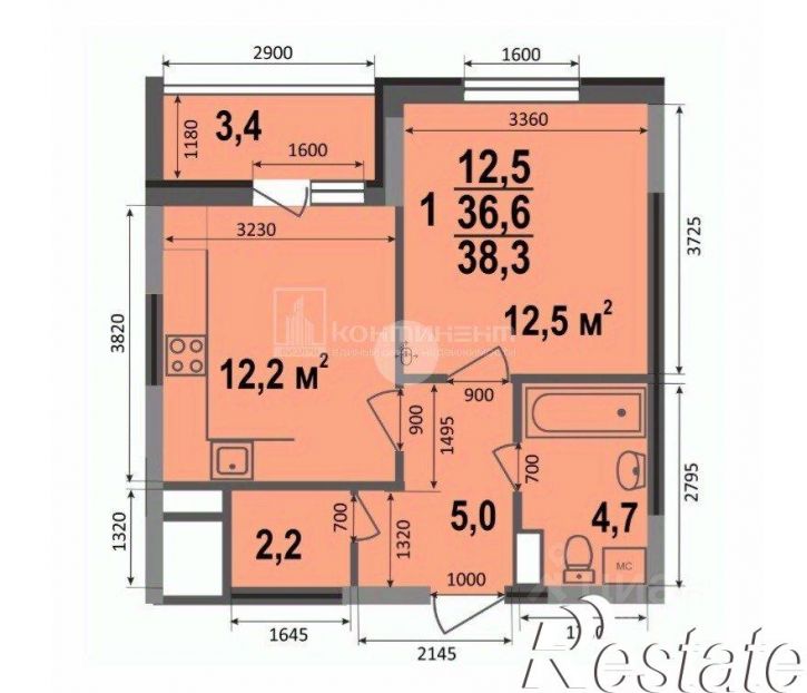 1-комн квартира Новгородская улица, 3А,  д. 3А