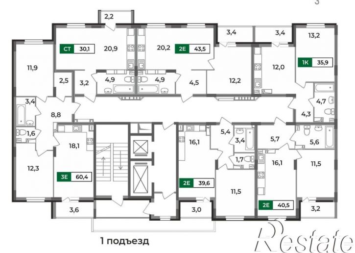 2-комн квартира в новом доме Верезинская улица, 3Б,  д. 3Б