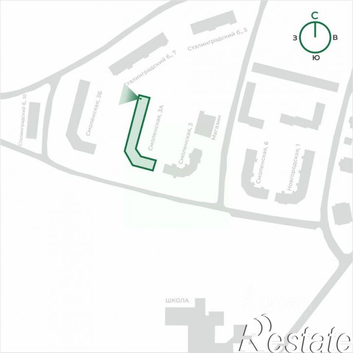 1-комн квартира в новом доме Новгородская улица, 3А,  д. 3А