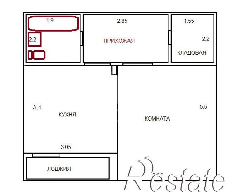 1-комн квартира Ставровская, 4