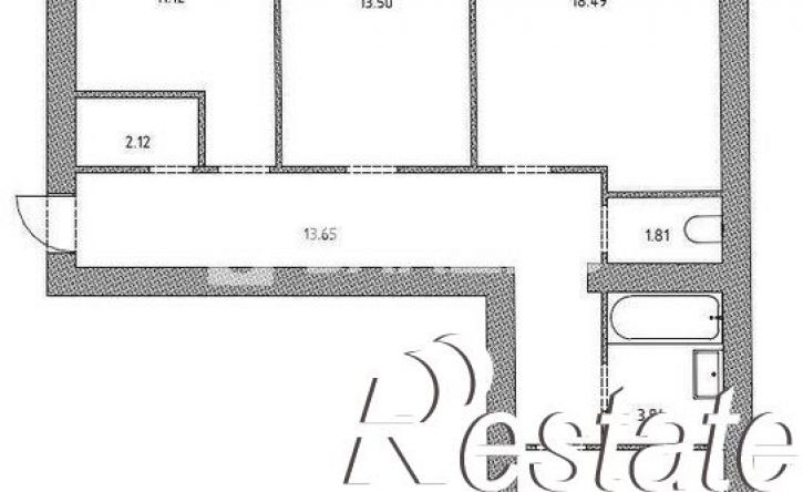 3-комн квартира улица Верхняя Дуброва, 32В,  д. 32В